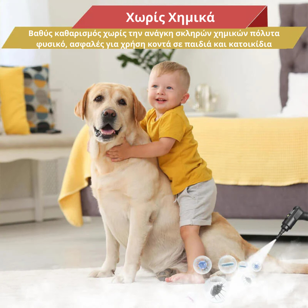 Καθαριστής Ατμού Υψηλής Πίεσης 2500W με Γάντια