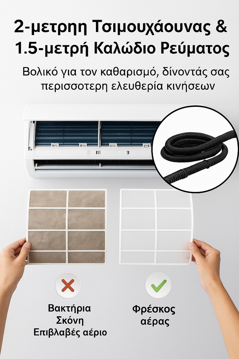 Καθαριστής Ατμού Υψηλής Πίεσης 2500W με Γάντια